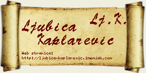 Ljubica Kaplarević vizit kartica